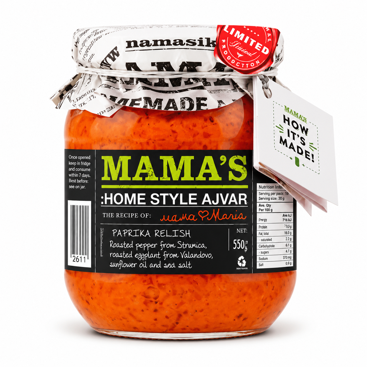 Mama's Home Style Ajvar Mild 550g
